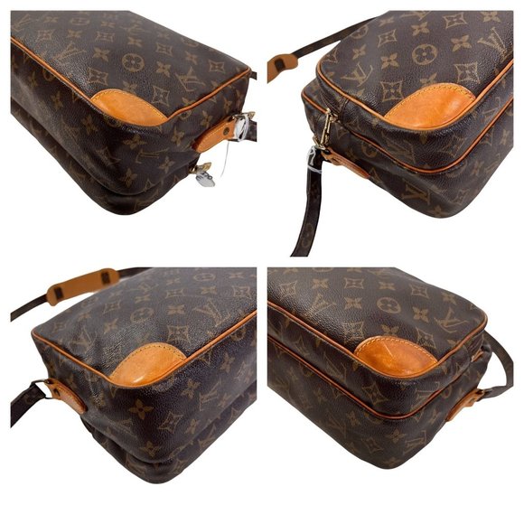 Authentic Louis Vuitton Shoulder Bag Nile Brown Monogram Used LV Handbag Vintage - Picture 5 of 14